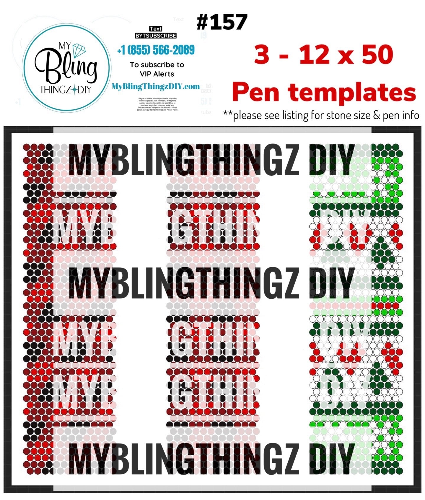 FREE Rhinestone Template No. 157