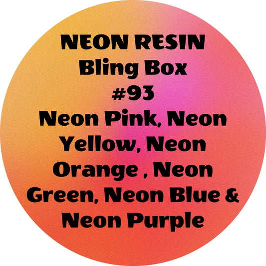 Tumbler Template Bling Box - #93 - NEON RESIN
