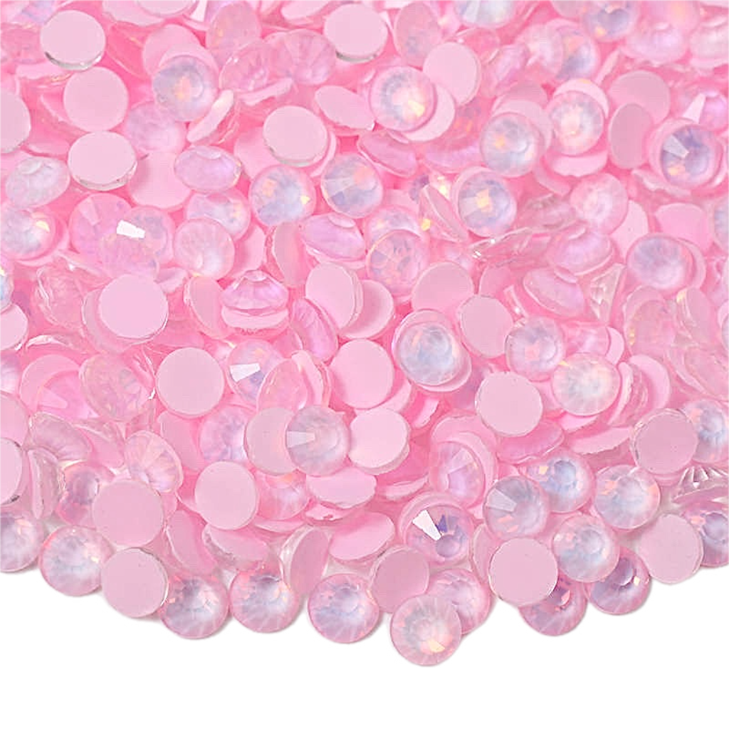 Mocha Light Pink Opal Glass Crystals