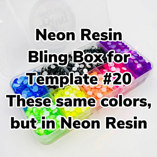 Tumbler Template Bling Box - Stained Glass #20 - NEON RESIN