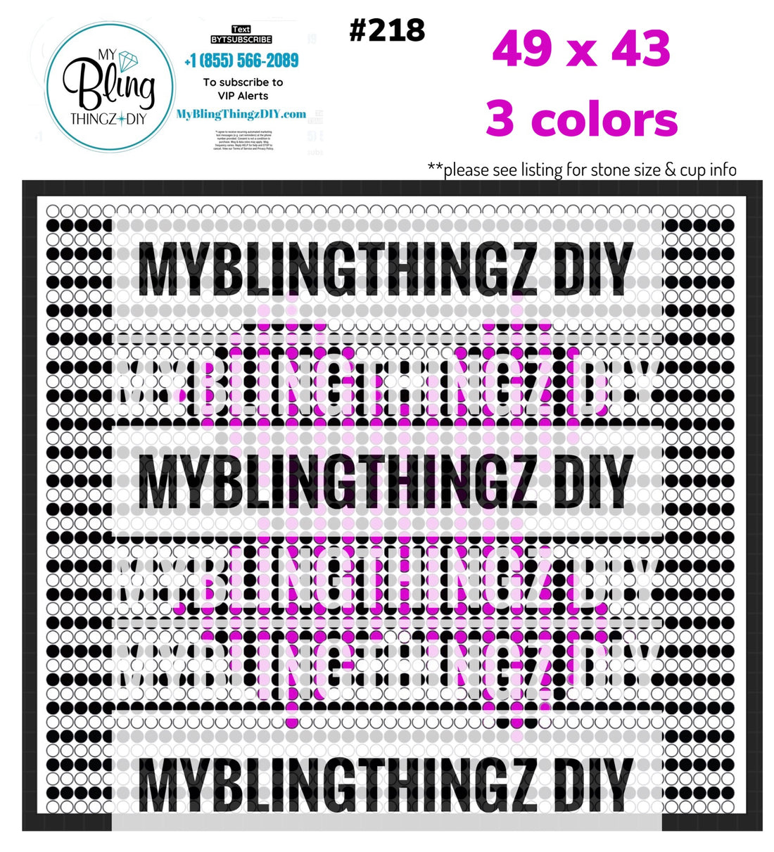 FREE Rhinestone Template No. 218 – MyBlingThingz DIY