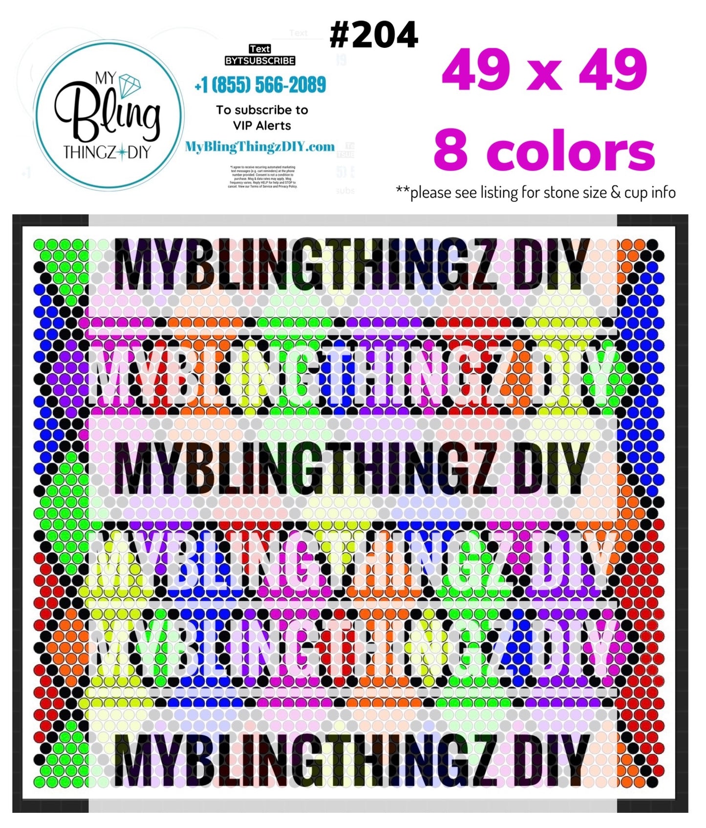 FREE Rhinestone Template No. 204