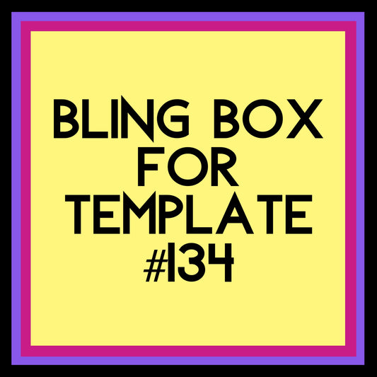 Tumbler Template Bling Box - #134