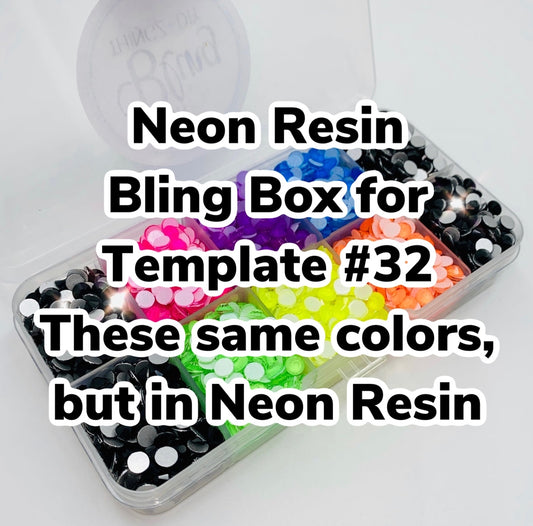 Tumbler Template Bling Box - #32 - NEON RESIN