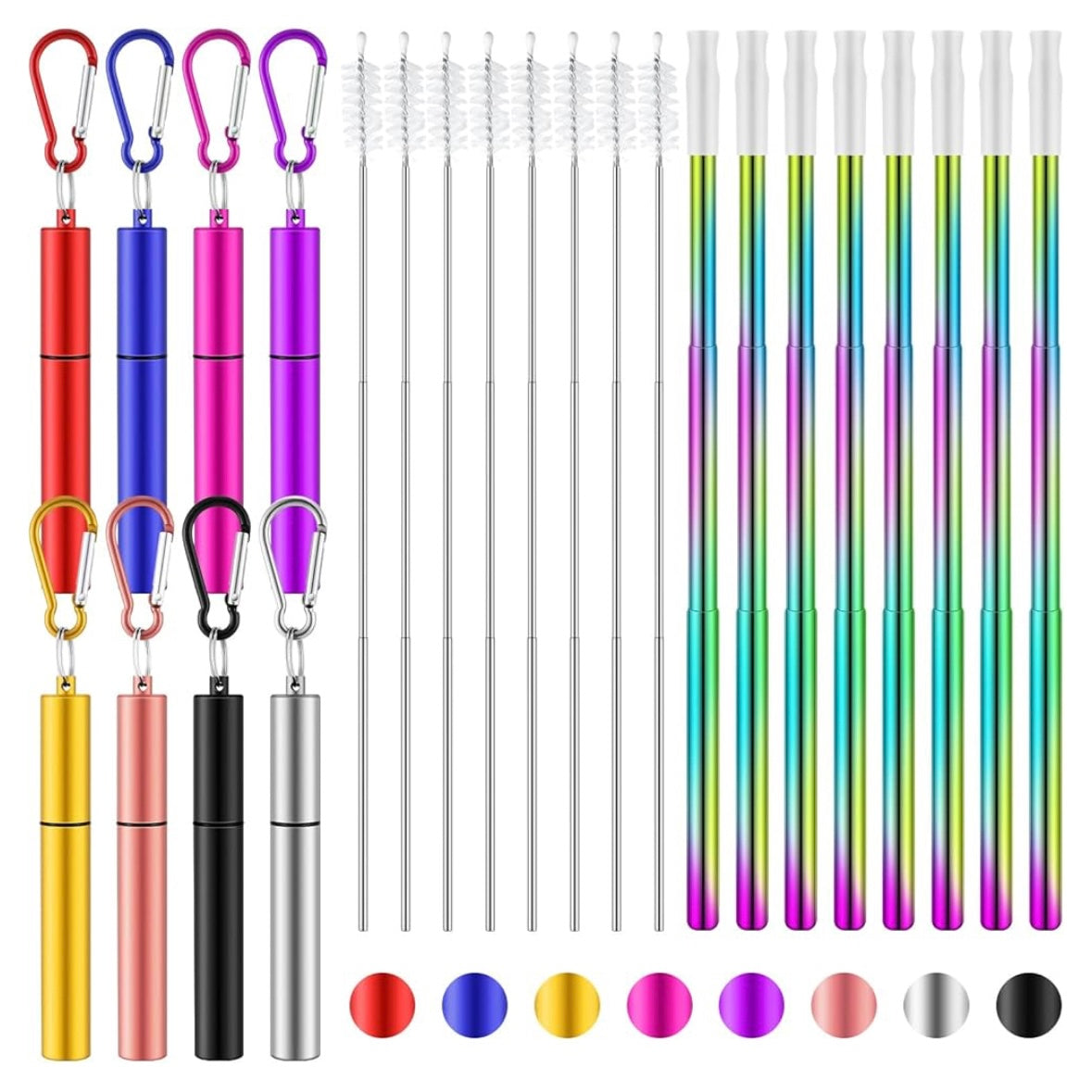 Bling Straw Kits in 8 Color Ways