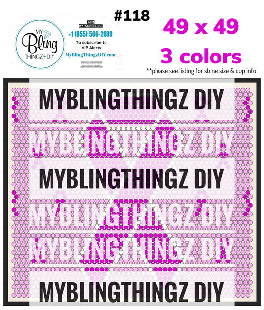 Tumbler Template Bling Box - #118 Pink Ribbon