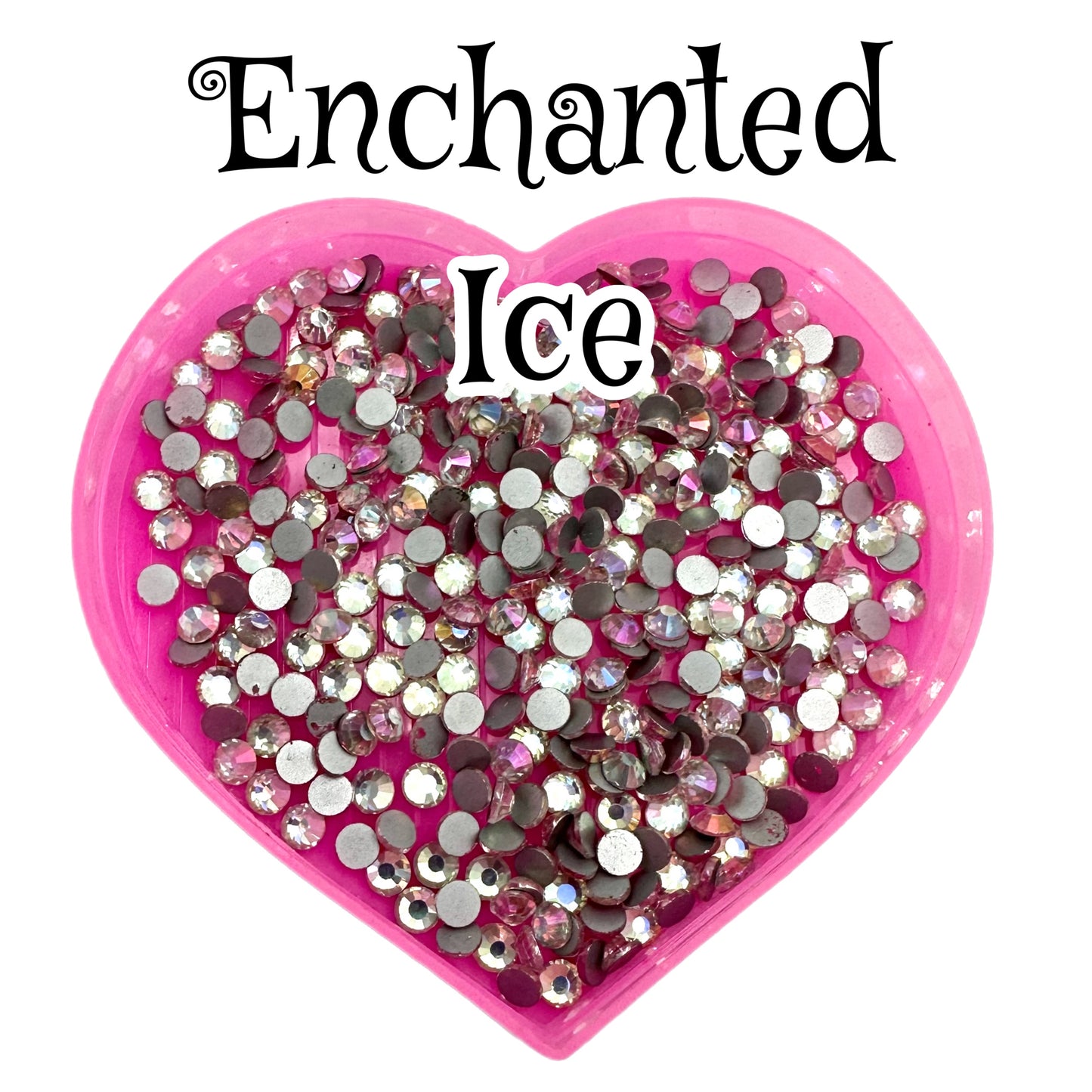 Enchanted Ice Round Glass Flatback Crystals