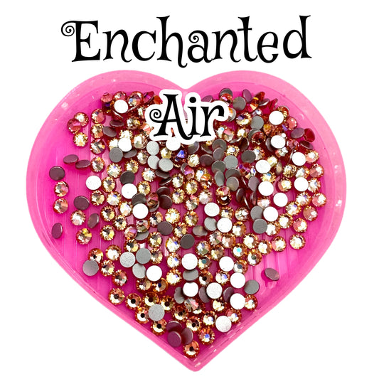 Enchanted Air Round Glass Flatback Crystals