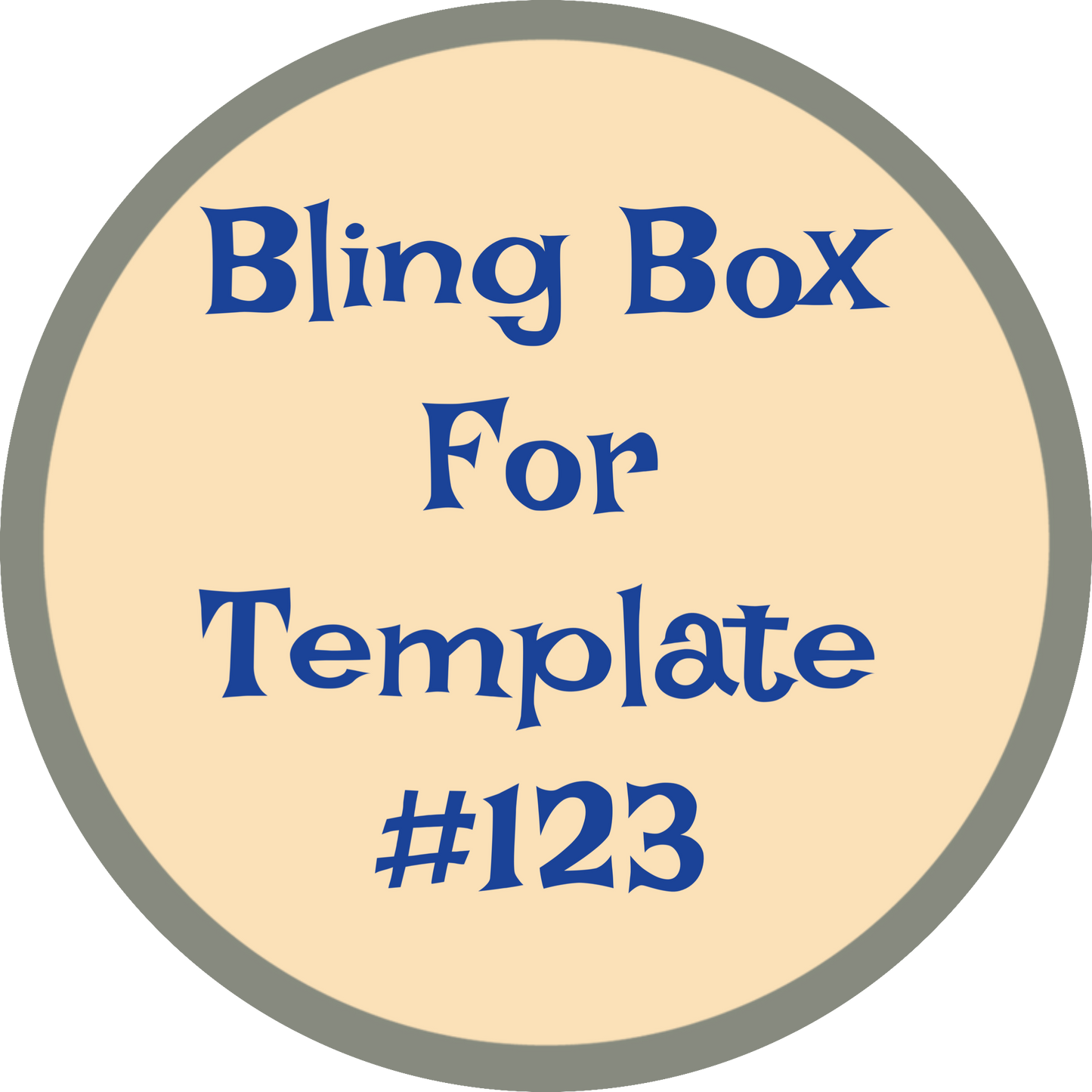 Tumbler Template Bling Box - #123