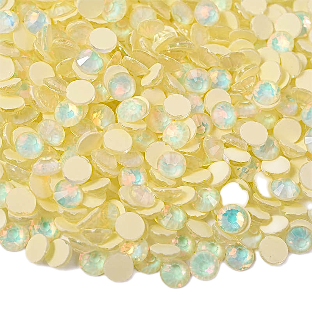 Mocha Yellow Opal Glass Crystals