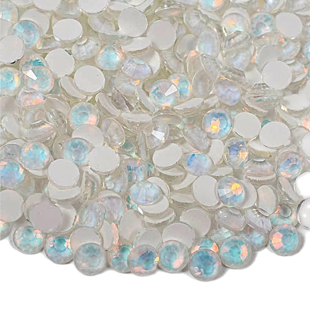 Mocha White Opal Glass Crystals