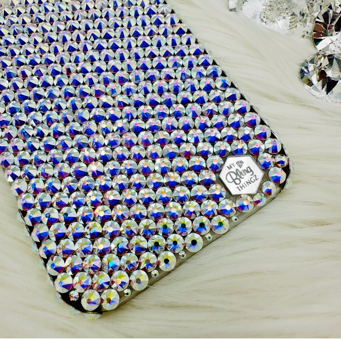 Bling Phone Case for iPhone with Crystal AB Luxe Glass Rhinestones