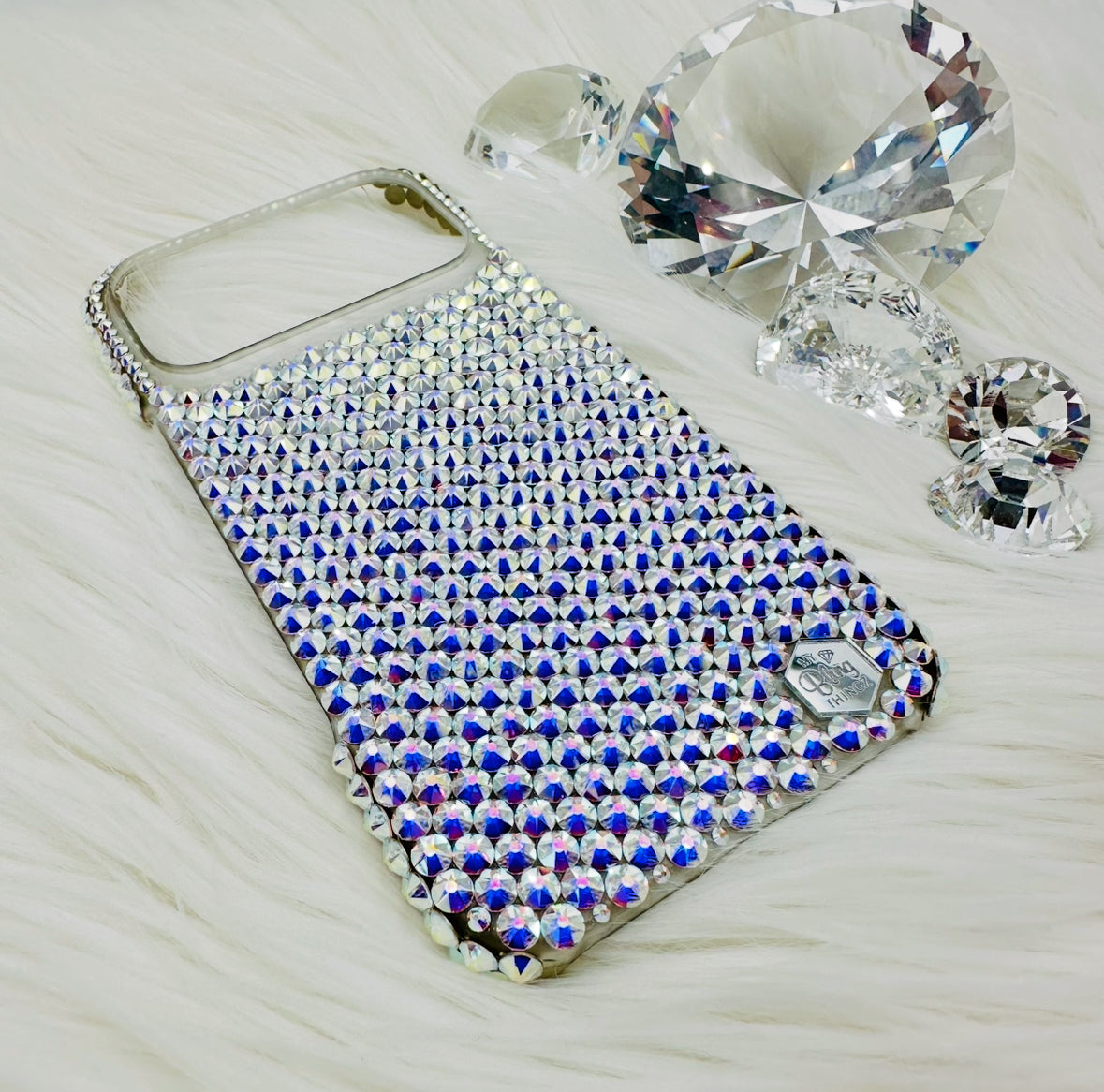 Bling Phone Case for iPhone with Crystal AB Luxe Glass Rhinestones