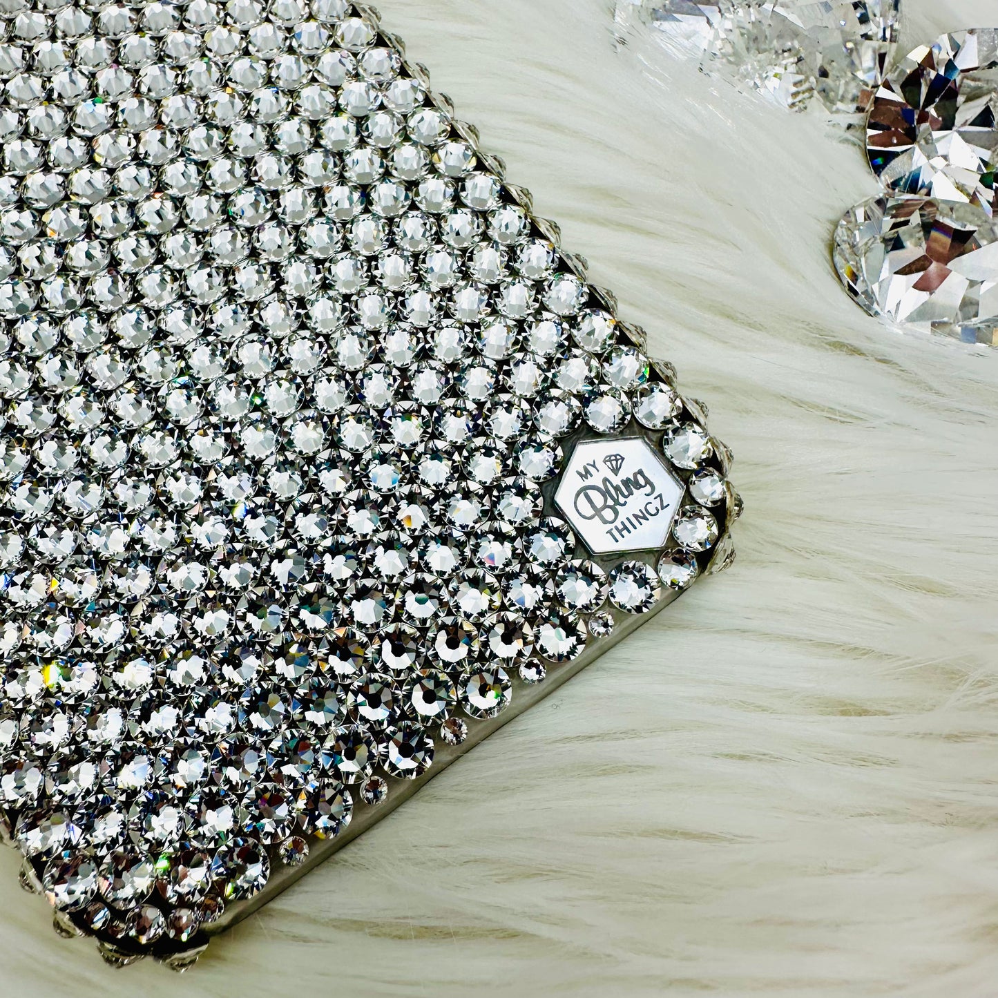 Bling Phone Case for iPhone with Crystal Clear Luxe Glass Rhinestones