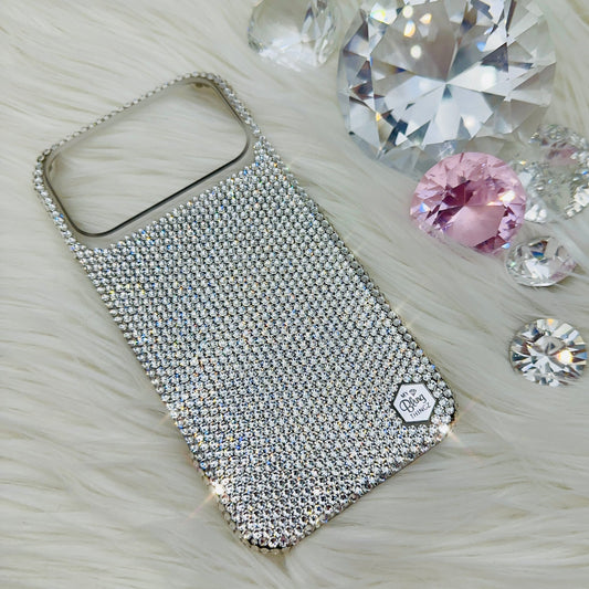 Hand-Placed Austrian Crystal Bling Phone Case for iPhone – Crystal Clear Micro Crystal Design 12ss