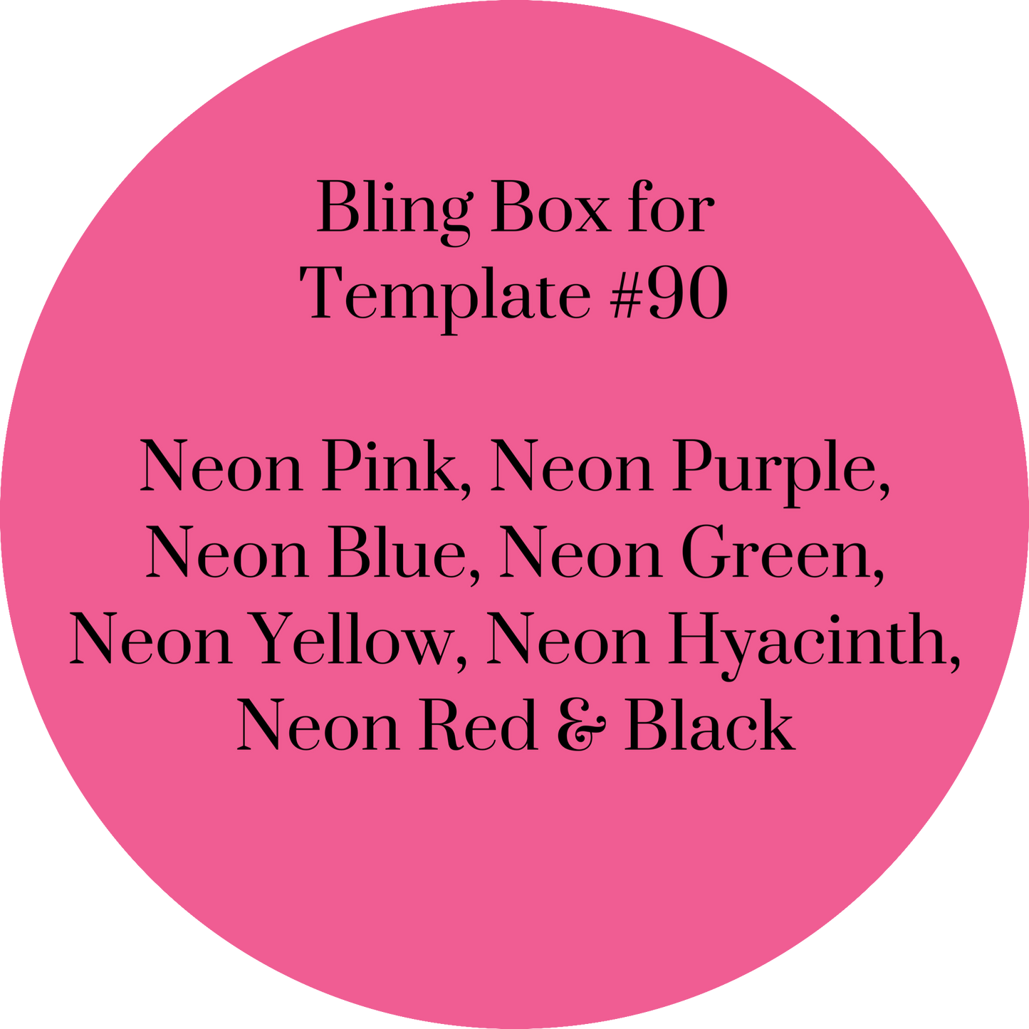 Tumbler Template Bling Box - #90
