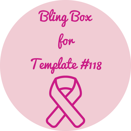 Tumbler Template Bling Box - #118 Pink Ribbon