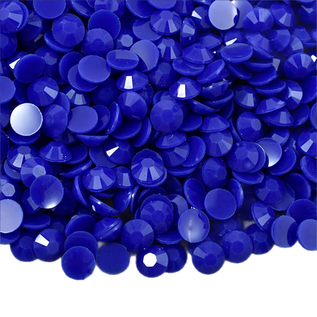 Solid Sapphire Resin Jelly Round Flat Back Rhinestones