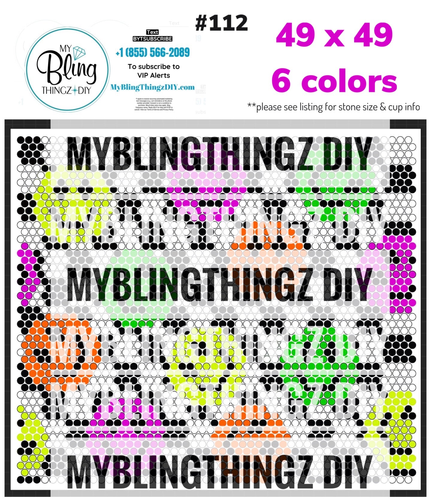 FREE Rhinestone Template No. 112 MyBlingThingz DIY
