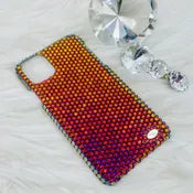 Hand-Placed Austrian Crystal Bling Phone Case for iPhone – Volcano Design