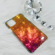Hand-Placed Austrian Crystal Bling Phone Case for iPhone – Volcano Design