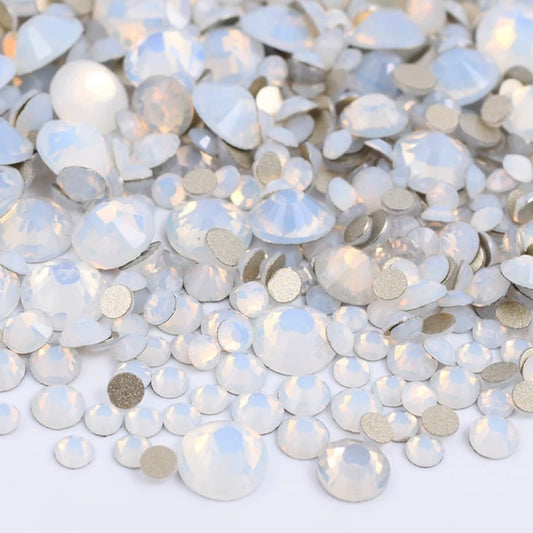 White Opal Glass Crystals