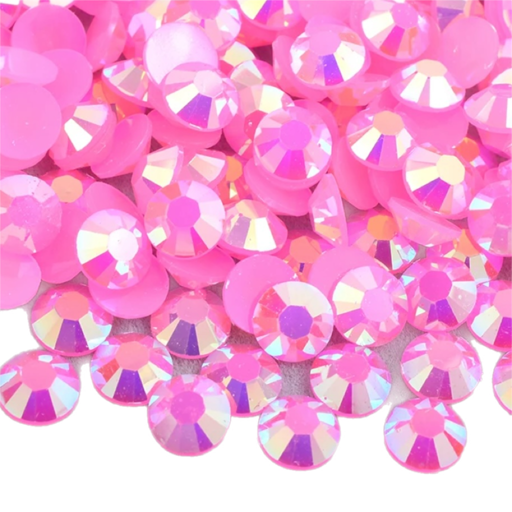 Jelly Rose AB Round Flat Back Rhinestones – MyBlingThingz DIY