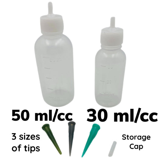 Heather's Favorite Super Soft Glue Bottles - 3 sizes of Precision Tips