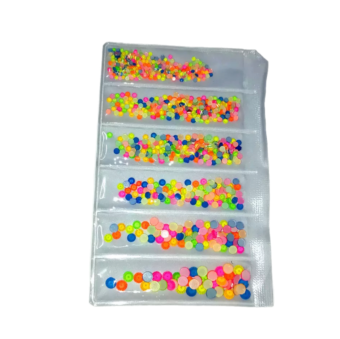 Neon Mix Round Glass Flatback Crystals