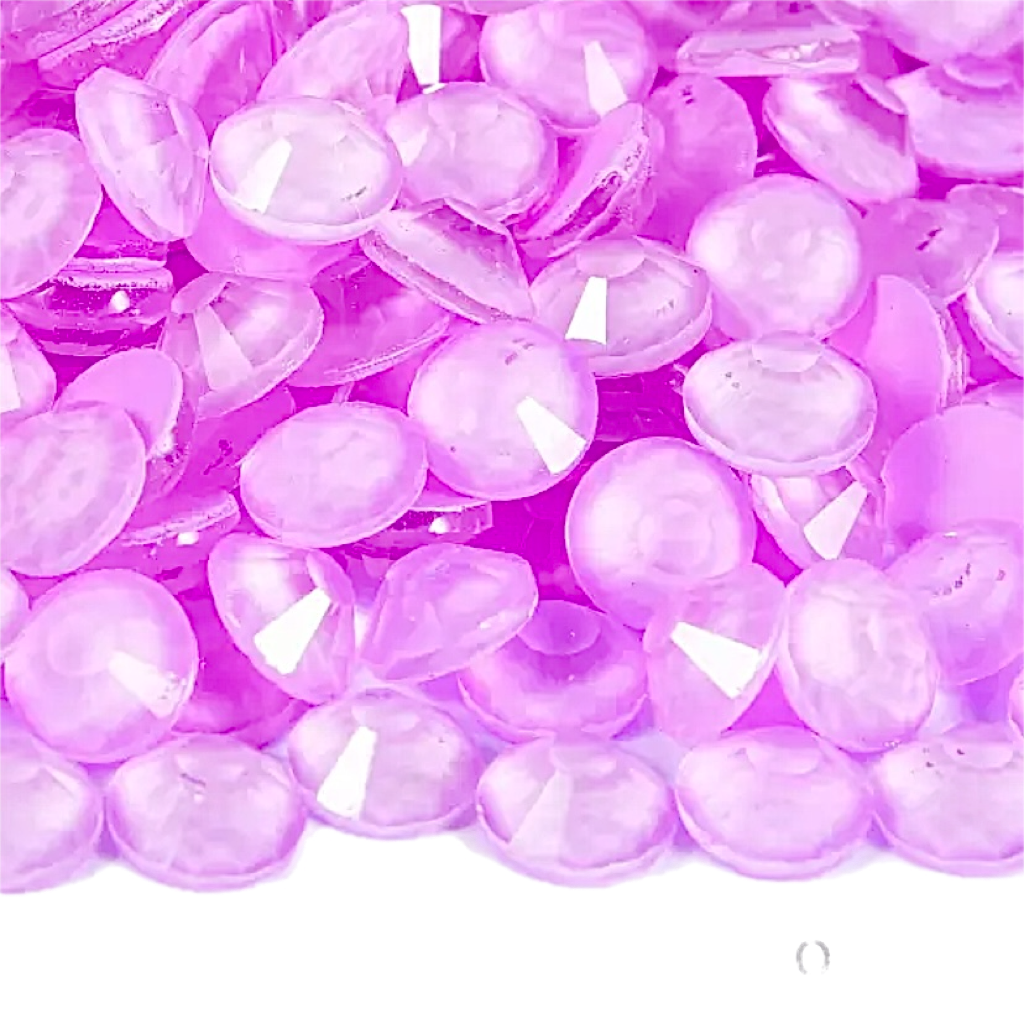 Neon Violet Round Glass Flatback Crystals