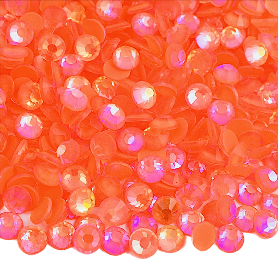 Luminous Hyacinth AB Round Glass Flatback Crystals
