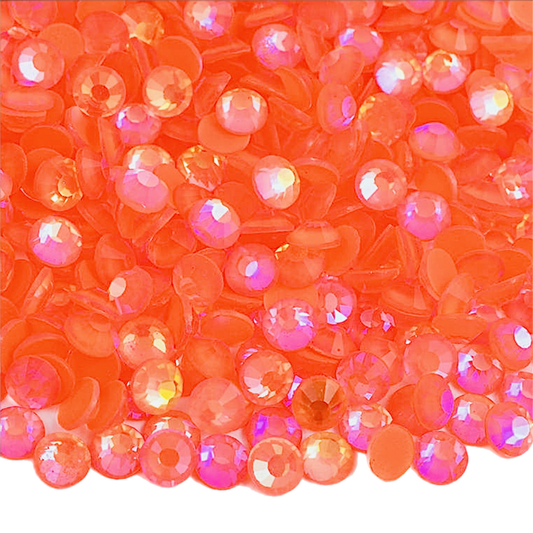 Luminous Hyacinth AB Round Glass Flatback Crystals