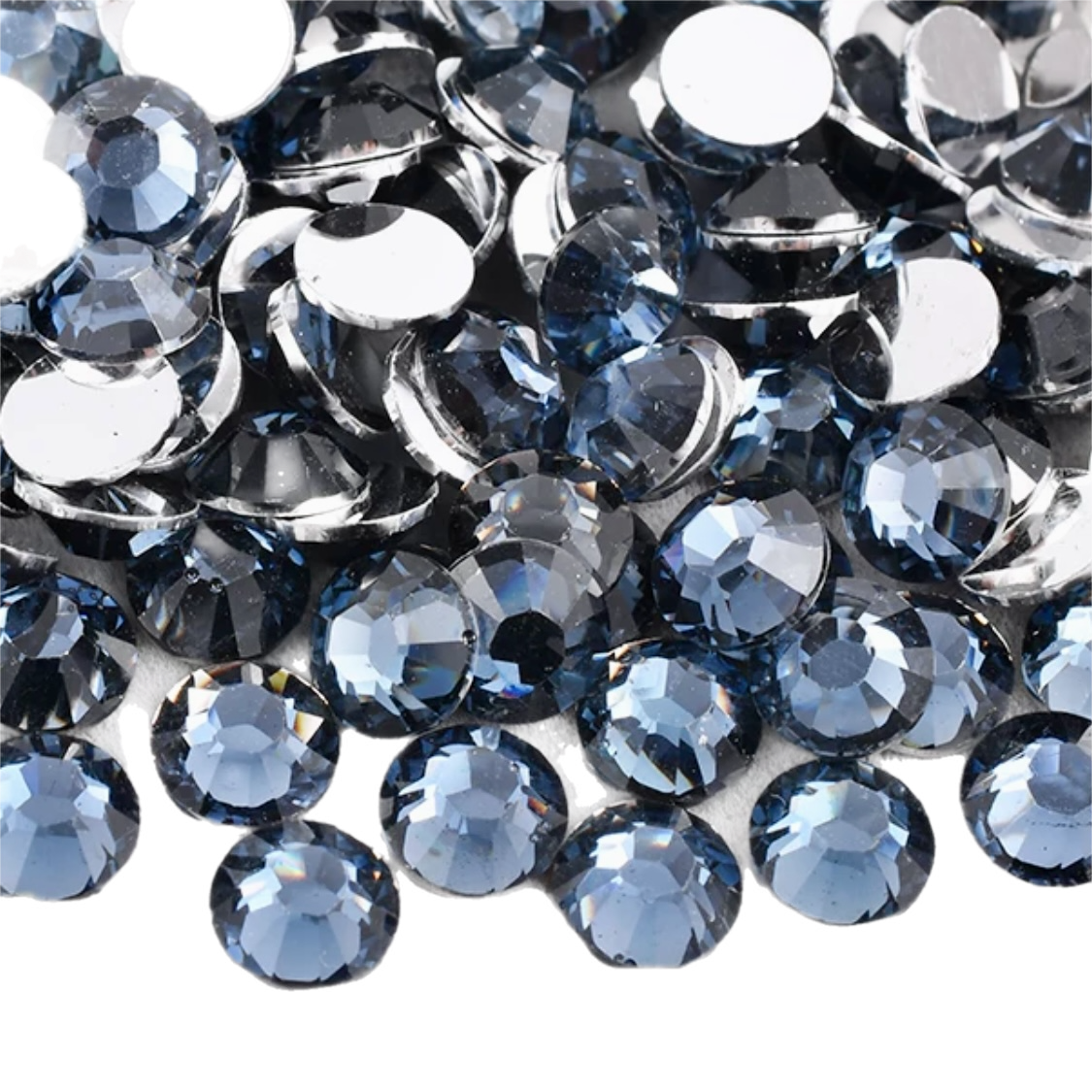 Montana Resin Foil Back Round Flat Back Rhinestones