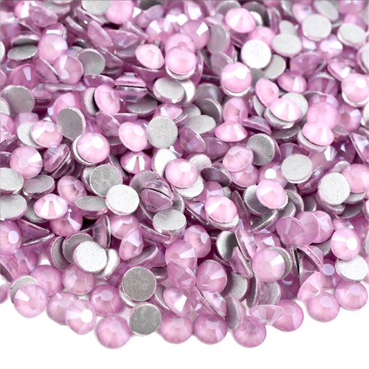 Mocha Light Pink Glass Crystals